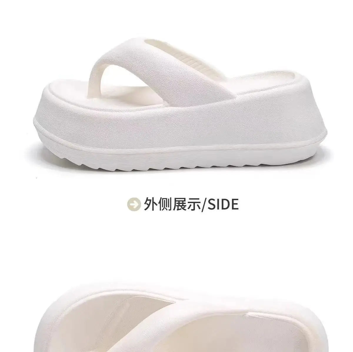 Platform Flip Flops for Women: Thick Cushioned Sole, Beach Slipper, Home Comfort, Summer Sandals
