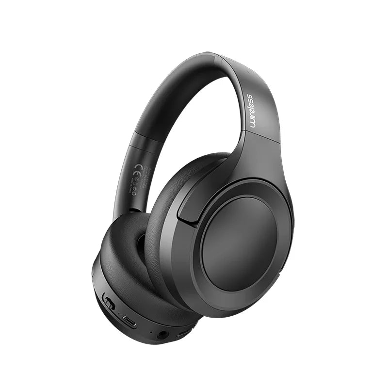 Bluetooth5.4ANC Headphones Over Ear Wireless Noise Cancelling Headset HiFi Sound 80H Endurance Foldable Design for Daily Commute