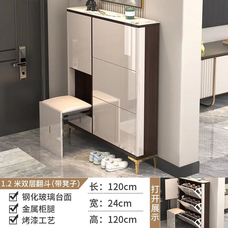 Luxury Ultra-thin Shoe Cabinet Organizer Storage Living Room Display Modern Shoe Shelf Slippers Muebles Shoemakers Furniture