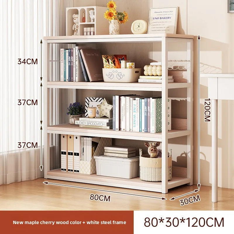 Bookshelf Floor-to-ceiling shelf Integrated wall-to-wall multi-layer storage rack Bedroom wall display cabinet Office shelf