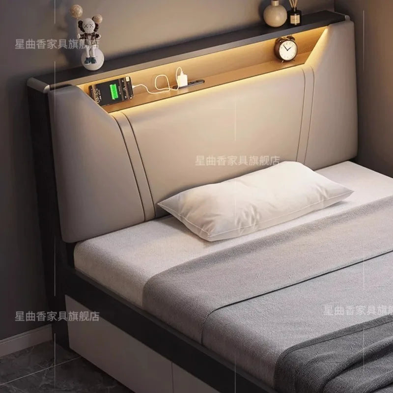 Aesthetic Minimalist Beds Luxury Bedroom Nordic Frame Bed Unique Fancy Camas De Matrimonio Dormitorio Furniture Accessories