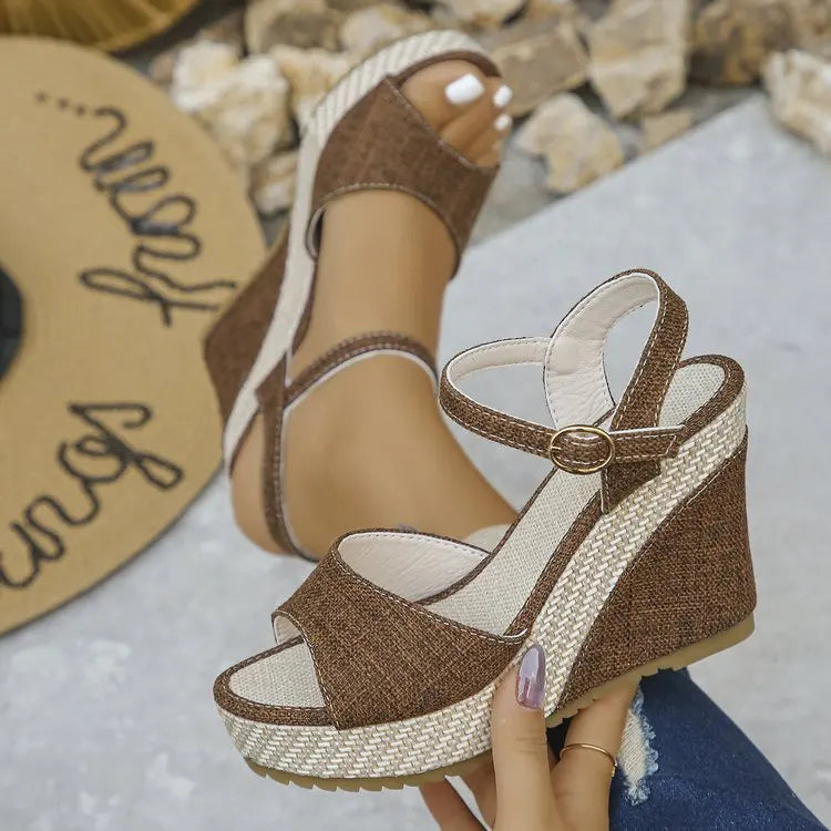 Women Sandals  Fashion Wedges Shoes Women Summer Platform High Heel Female Buckle Sandals Sexy Bohemia Style Women Shoes