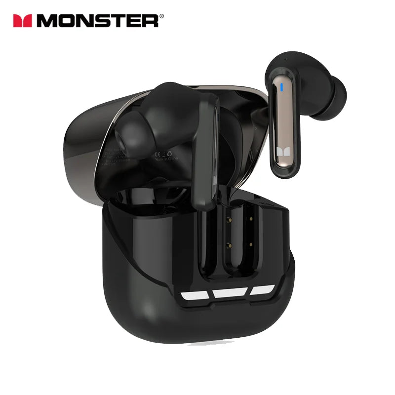 Monster XT05 Bluetooth 5.4 Gaming Earphones Low Latency Stereo Wireless Earbuds HD Call 20H Long Battery Fast Charge