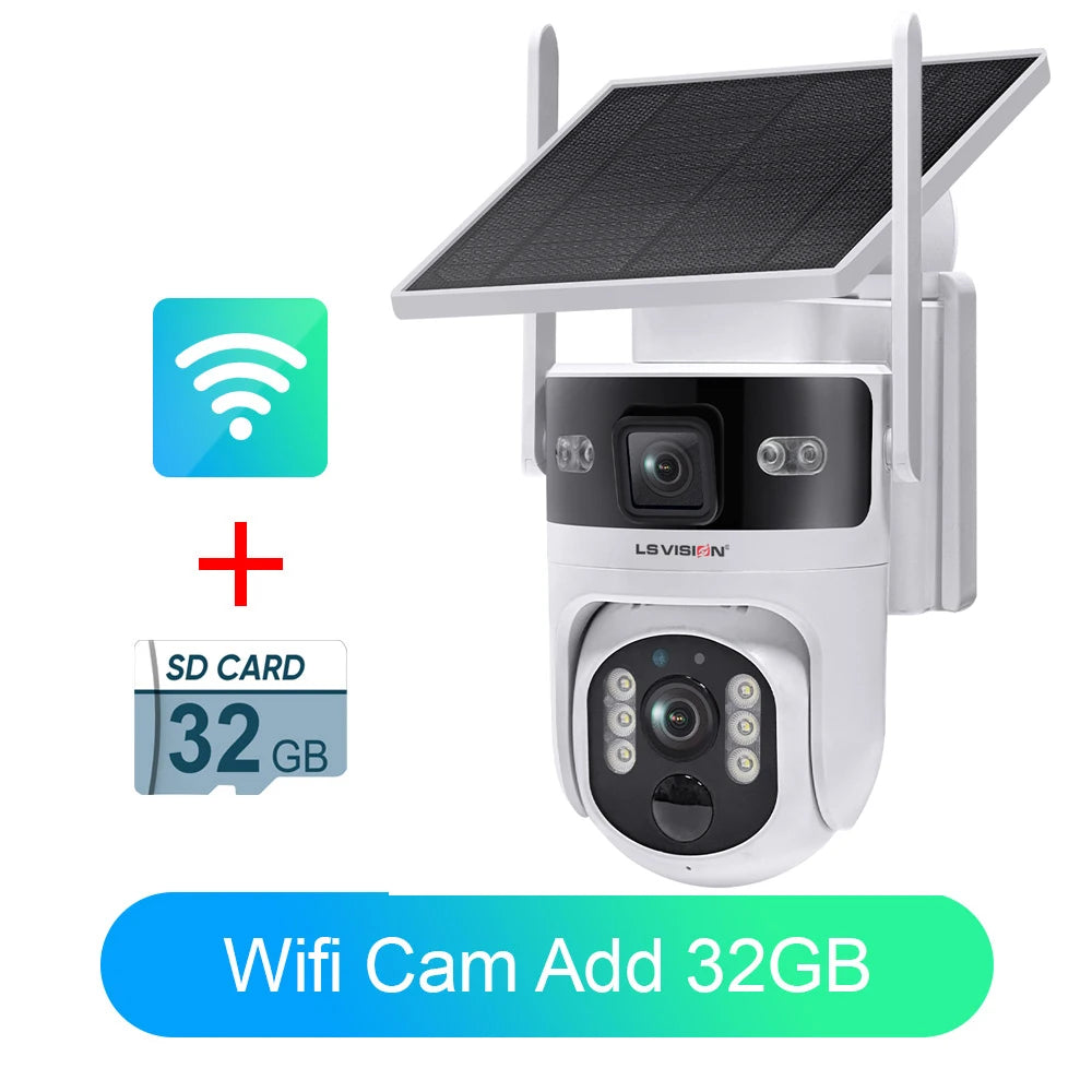 LS VISION Outdoor Surveillance Camera Wifi Security Cameras 4G 24/7 Recording AOV+PIR Human Detection Auto Tracking UBOX Pro