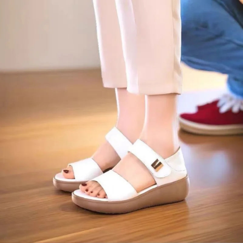 Women's Platform Sandals, Lightweight & Breathable Open Toe Sandals, Adjustable Casual Shoes for Summer Daily & Beach Travel