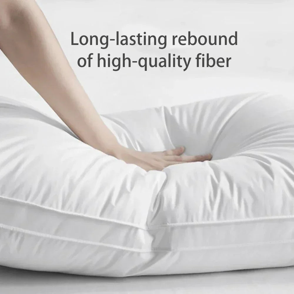 5 Star Hotel Pillow, 100% Cotton Bed Pillow, Ergonomic Neck Support Pillow for Adults Home
