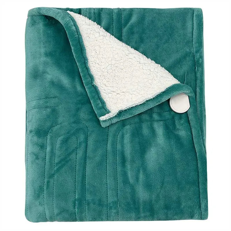 Acarps Electric Blankets Flannel & Sherpa 6 Heat Setting 10-hour Time Auto-Off Function Heated Blanket Over-Heated Protection