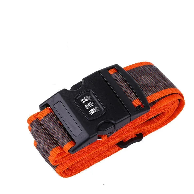 Adjustable Cipher Luggage Strap Travel Essential Accessories Suitcase Supplies Fixed Belt Password Strap for 18-34 Inch Suitcase