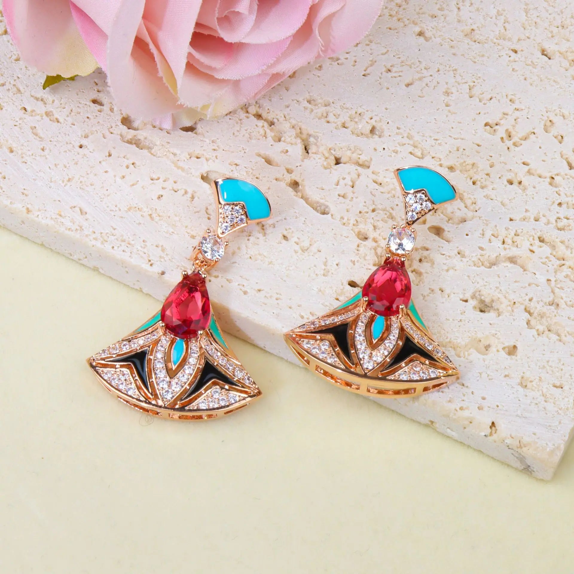 Delicate Crystal Beaded Necklace Earrings Bracelet Gift Set, High-End Fashion Jewelry Collection for Women,work to dinner piece