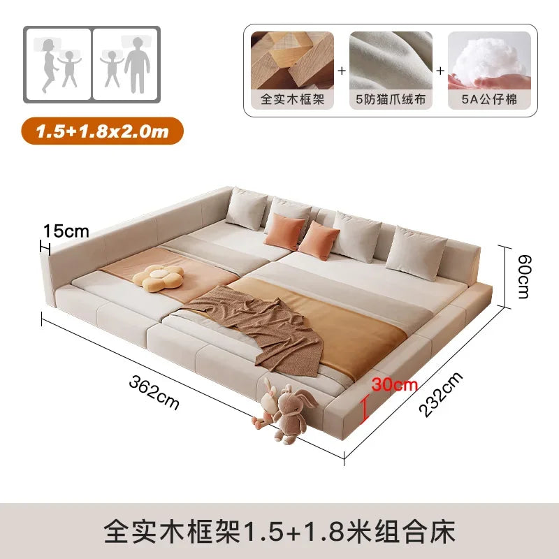 Bedroom Unique European Beds Luxury Teenage Girls Headboard Two Persons Bed Sleeping Floor Lounge Lozko Do Sypialni Furniture