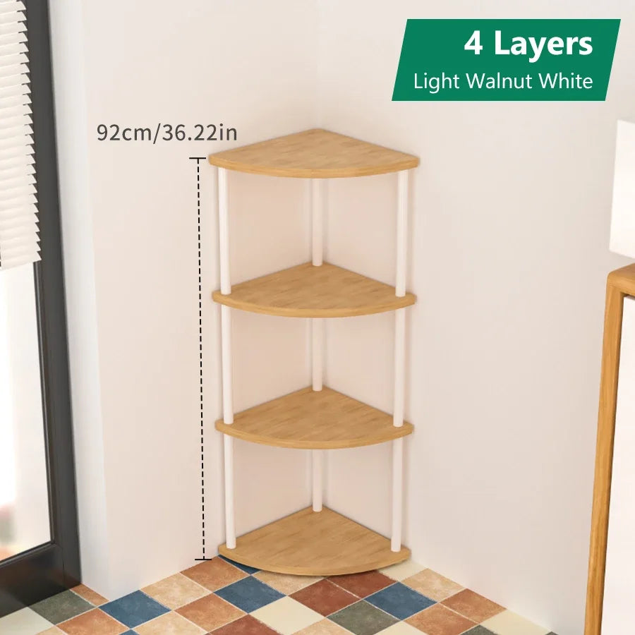New Storage Shelf Organize Wall Corner Rack Practical Storage Rack Living Room/Kitchen/Bedroom Bookshelf Shelf Plant Rack