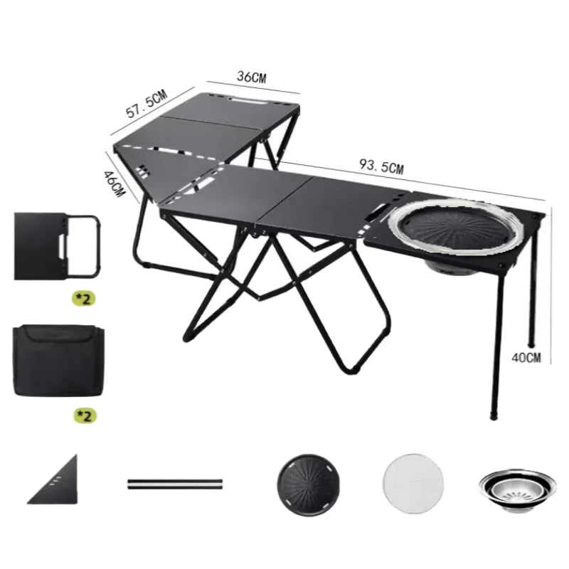Outdoor Multifunctional IGT Tactical Table Portable Folding Table Can Be Raised And Lowered Picnic Table