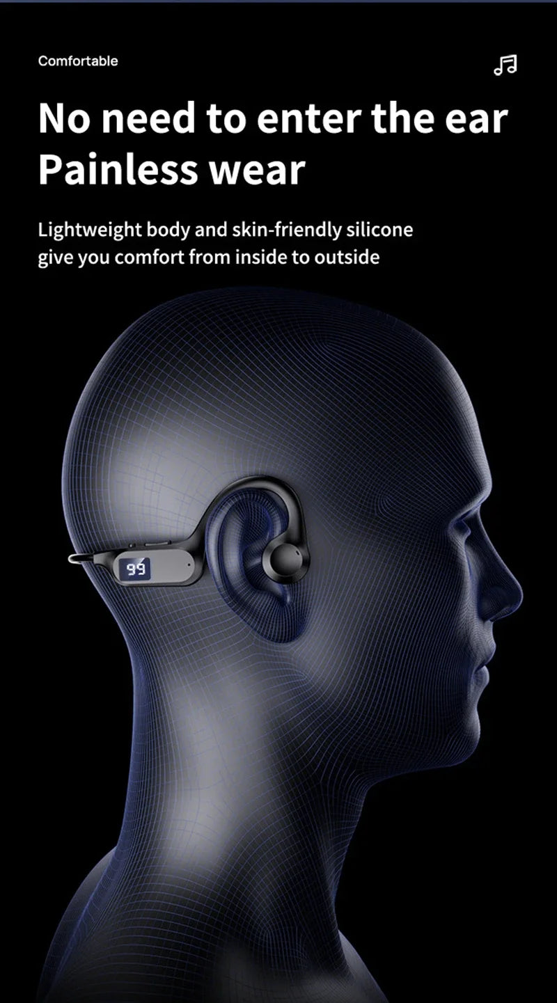 X7 Bone Conduction Wireless Earphone Sport Swimming Bluetooth Compatible Headphone Hand-free With Mic For Running Earbuds
