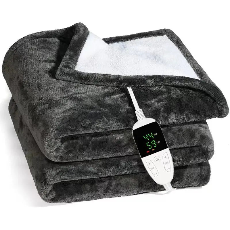 Acarps Electric Blankets Flannel & Sherpa 6 Heat Setting 10-hour Time Auto-Off Function Heated Blanket Over-Heated Protection