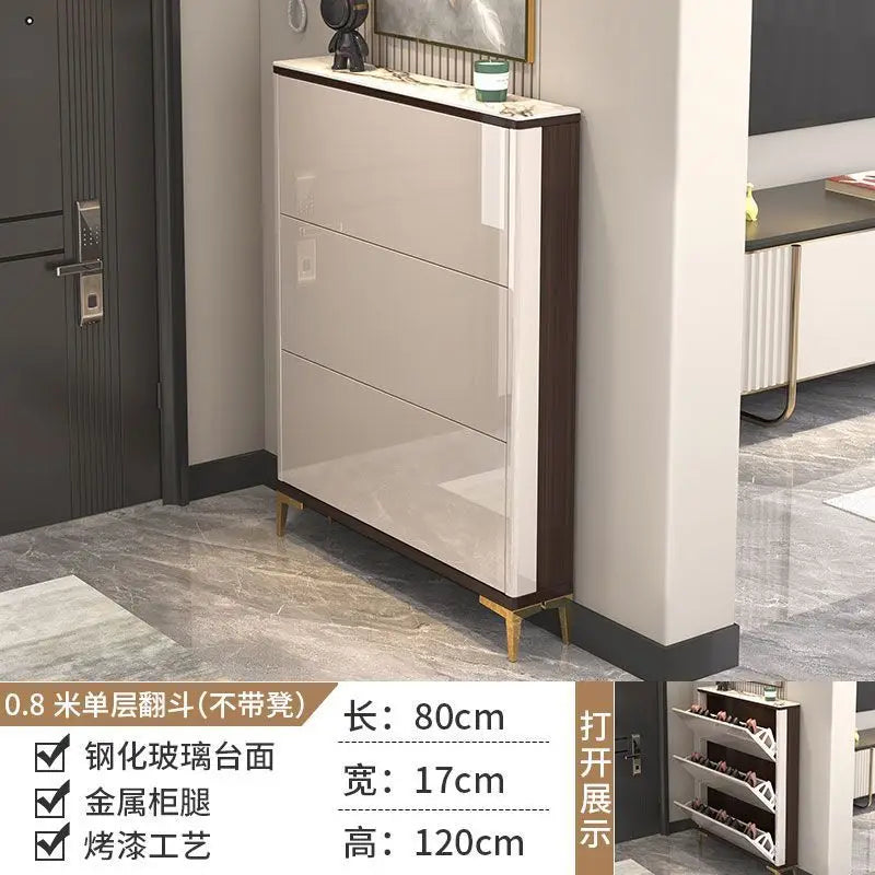Luxury Ultra-thin Shoe Cabinet Organizer Storage Living Room Display Modern Shoe Shelf Slippers Muebles Shoemakers Furniture