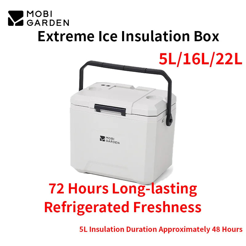 MOBI GARDEN Outdoor Portable Camping Picnic Cooler Food Grade PP Liner Outdoor Portable Mini Fridge Wear Resistant Shockproof