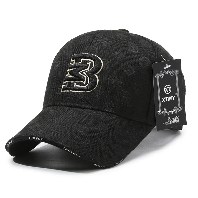 New Fashionable Versatile Baseball Hat MB Letter Embroidery Breathable Sunscreen Duckbill Cap Women Men Four Seasons Casual Hats