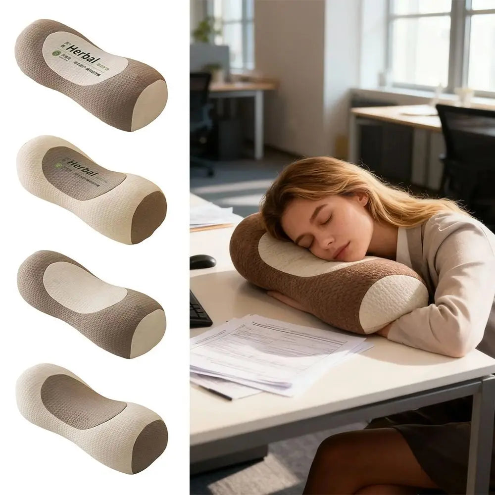 Cylindrical Buckwheat Pillows Anti-arch Help Sleep Spine Pillow Breathable Neck Pain Relief Neck Protection Health Pillow
