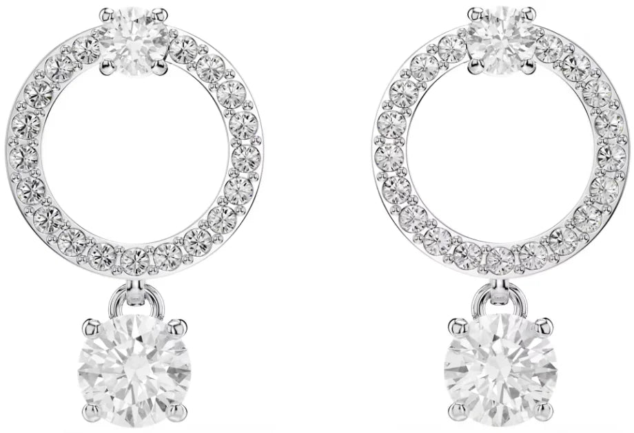 Original white crystal clip earrings, women's fashion trend earrings, jewelry accessories, birthday party gifts