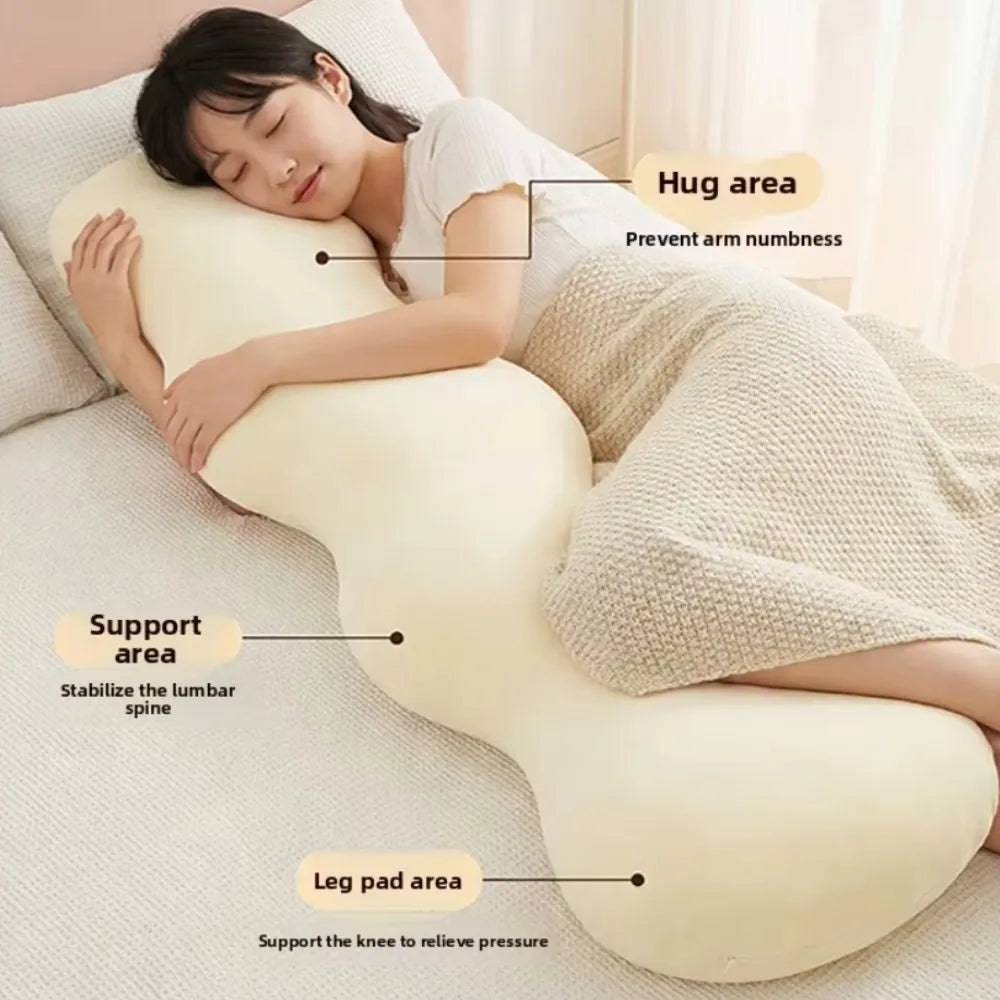Pillows for Sleeping Detachable and Washable Ice Silk Women's Sleeping Leg Clip Long Pillow for Pregnant Women's Side Sleeping