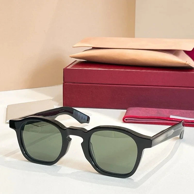 ZEPHIRIN Round Acetate Sunglasses for Men and Women High Quality Brand Designer Optical Prescription UV400 Retro Eyeglasses