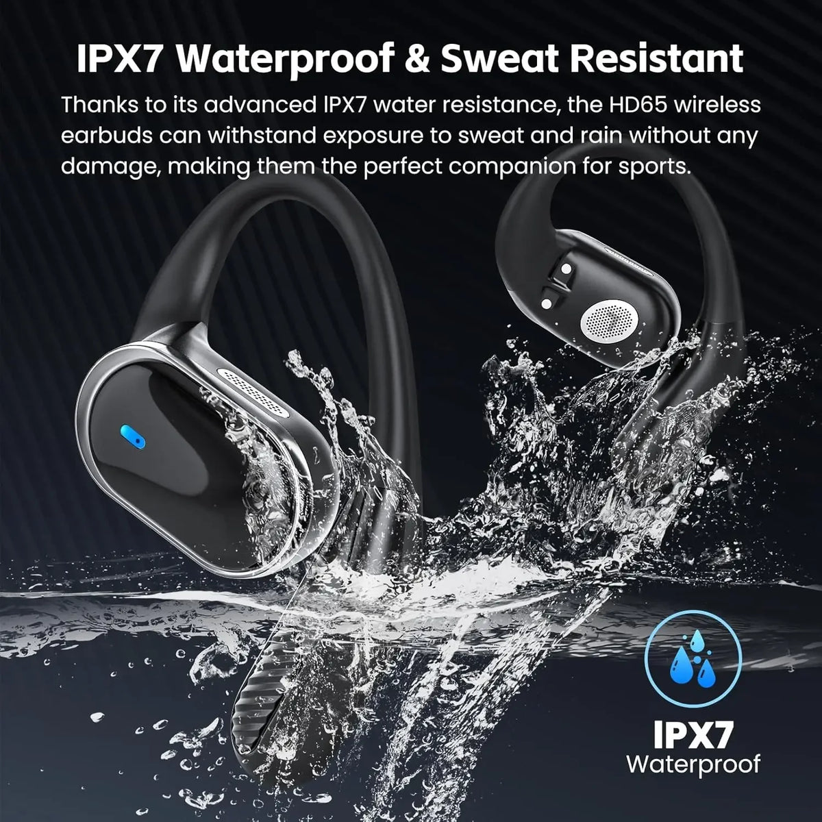 Bluetooth Earphones Wireless Headphones with Mic Air Conduction Ear Hook Headset Noise Cancelling Earbud for Xiaomi iPhone