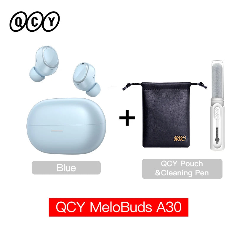 QCY MeloBuds A30 Wireless Earbuds 60dB Adaptive AI Scene ANC 8-Mic 3-Device Connect Bluetooth Earphones LDAC Hi-Res Headphones