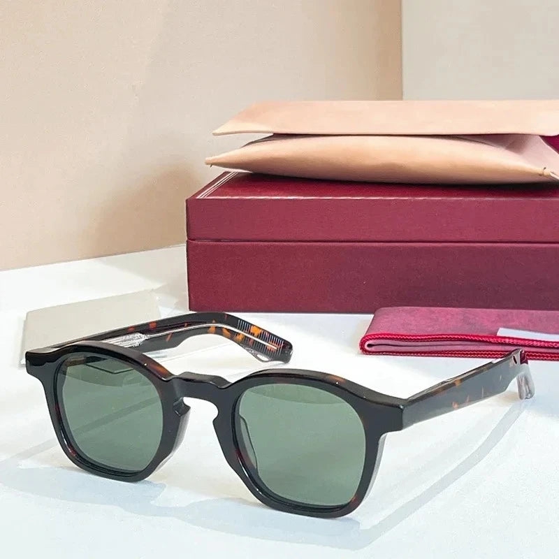 ZEPHIRIN Round Acetate Sunglasses for Men and Women High Quality Brand Designer Optical Prescription UV400 Retro Eyeglasses