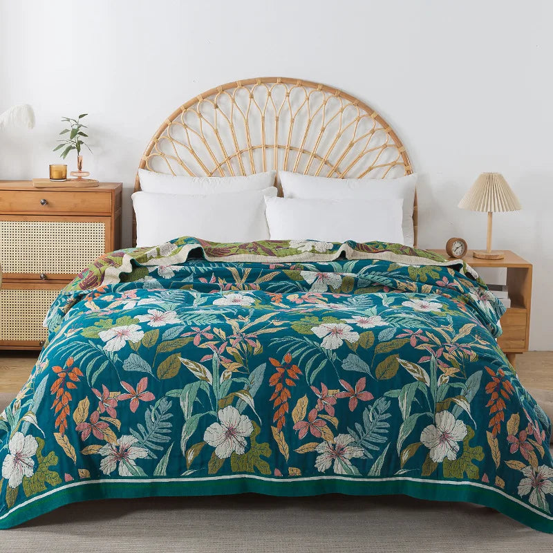 New Luxury Cotton Blankets And Bedspread Double-sided Sofa Towel Household Nap Blankets Soft Summer Cooling Quilt Bed Sheet