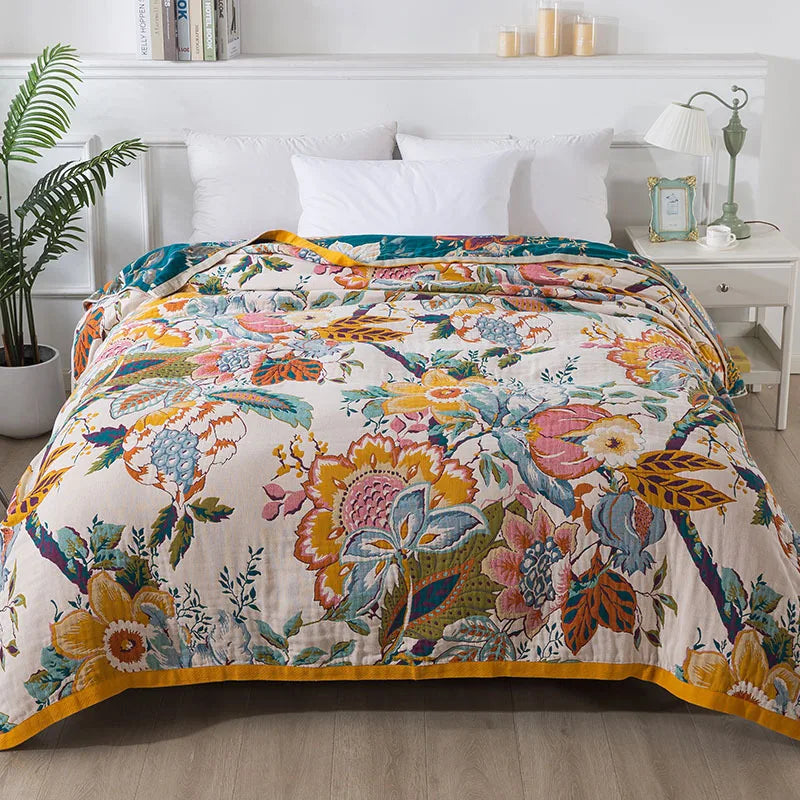 New Luxury Cotton Blankets And Bedspread Double-sided Sofa Towel Household Nap Blankets Soft Summer Cooling Quilt Bed Sheet