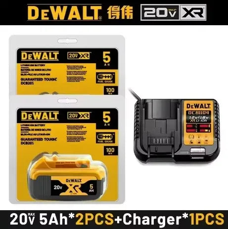 DeWalt 100% Original Battery 20V 6000mAh Li Ion Battery For DCB206 DCB205 DCB204 DCB200 DeWalt Power Tools Battery Air Transport
