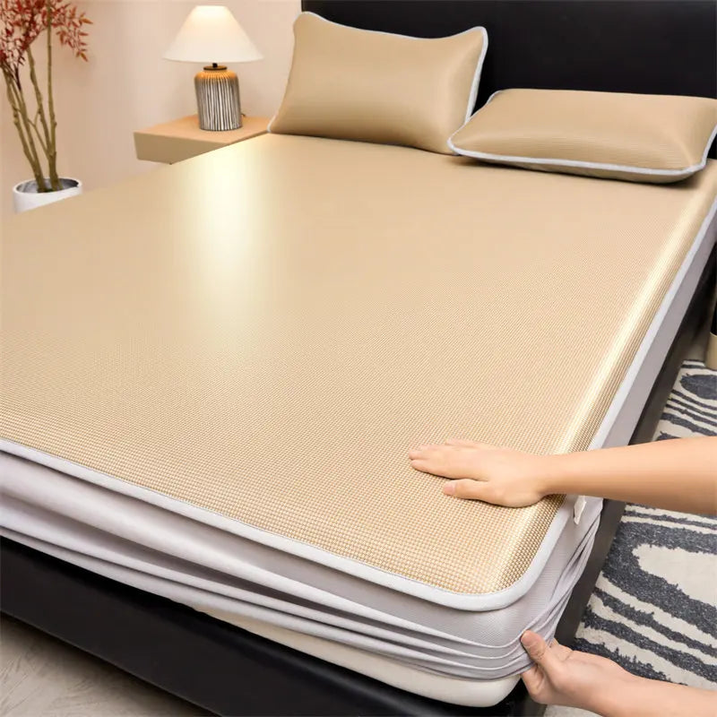 Bedroom Blue Bedsheets Cooling Pillowcase Dubble Quilt Cover Bedsheets Adult Mattresses Roupa De Cama Casal Korean Bedding Set