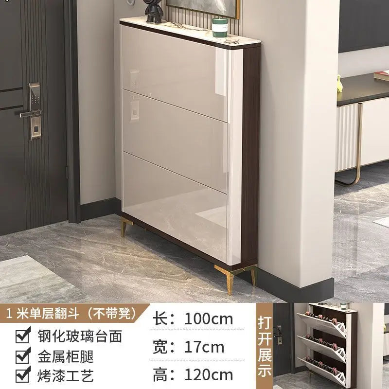 Luxury Ultra-thin Shoe Cabinet Organizer Storage Living Room Display Modern Shoe Shelf Slippers Muebles Shoemakers Furniture