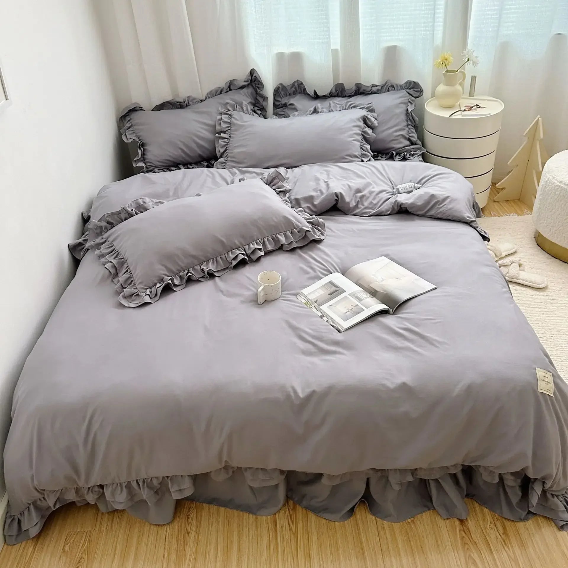 Bedding Set European Simple Large Family Set Large Quilt Cover Home Comfortable Quilt Cover Pillow Cover Bed Sheet