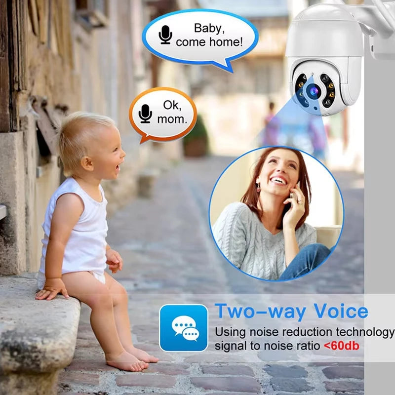 ICsee Outdoor Security Camera - 8MP 4K Wireless PTZ IP Cam with Color Night Vision & AI Auto Tracking, Home CCTV Surveillance