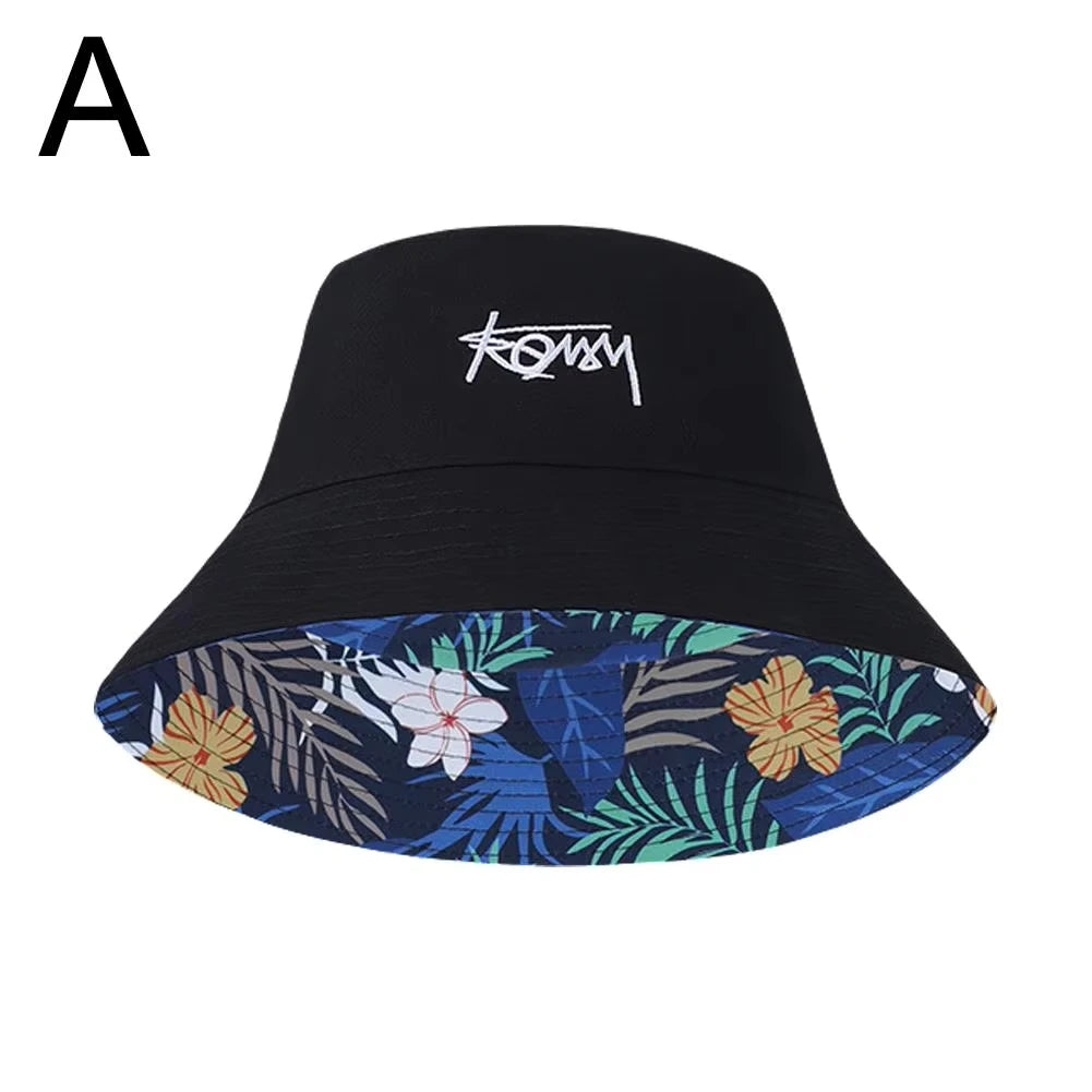 Hats, Female Letters, Fisherman's Hats, Trendy Casual And Versatile, Double-Sided Basin Hats, Men's Sunhats In All Seasons