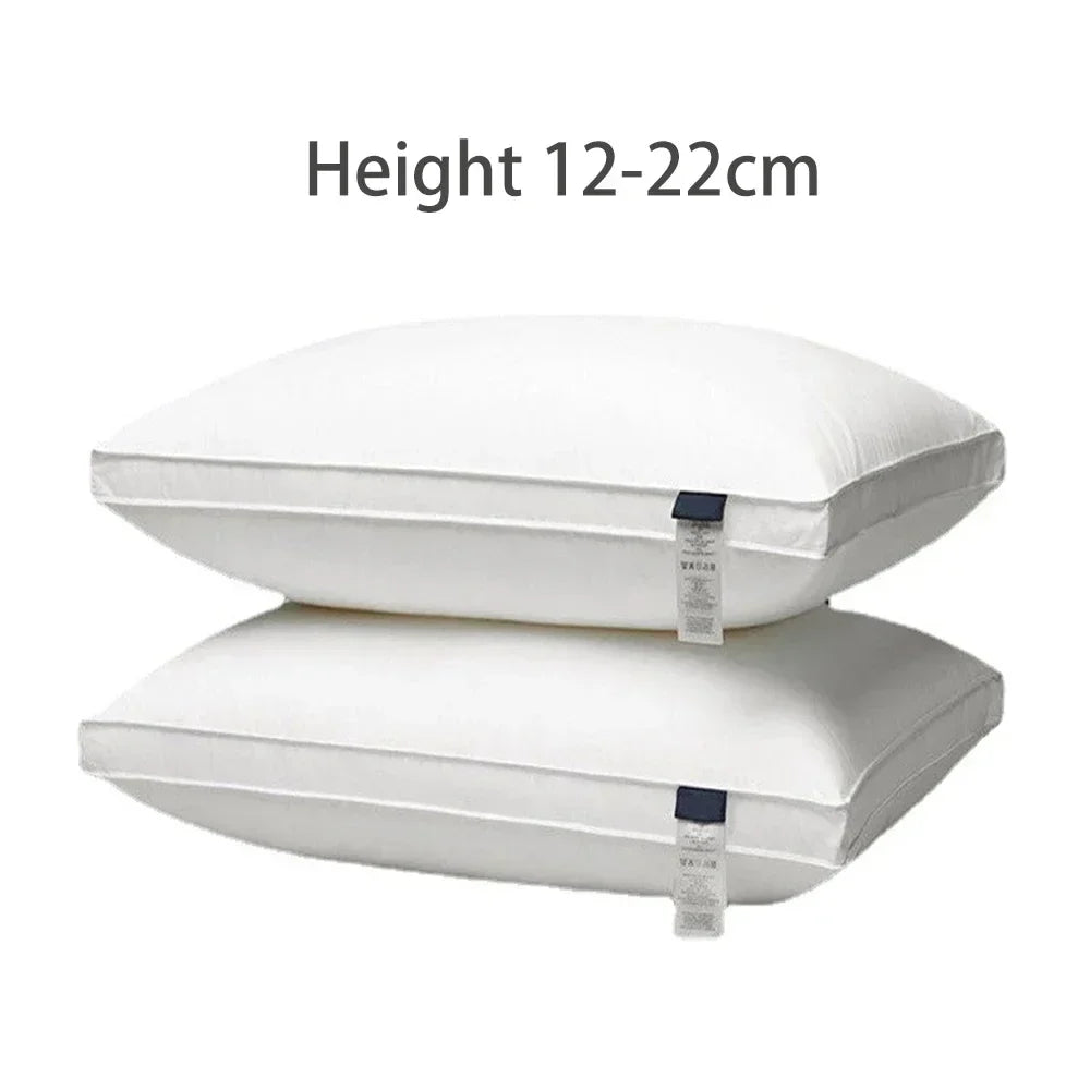 5 Star Hotel Pillow, 100% Cotton Bed Pillow, Ergonomic Neck Support Pillow for Adults Home