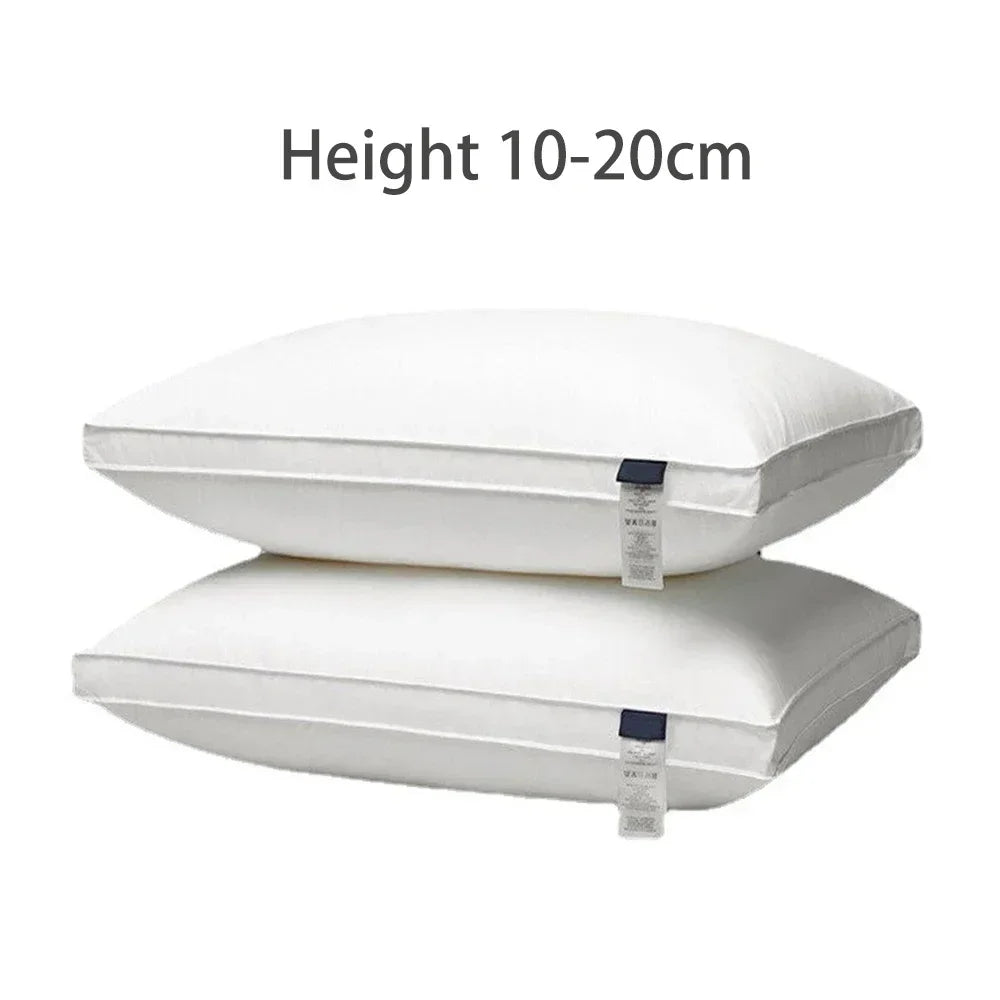 5 Star Hotel Pillow, 100% Cotton Bed Pillow, Ergonomic Neck Support Pillow for Adults Home