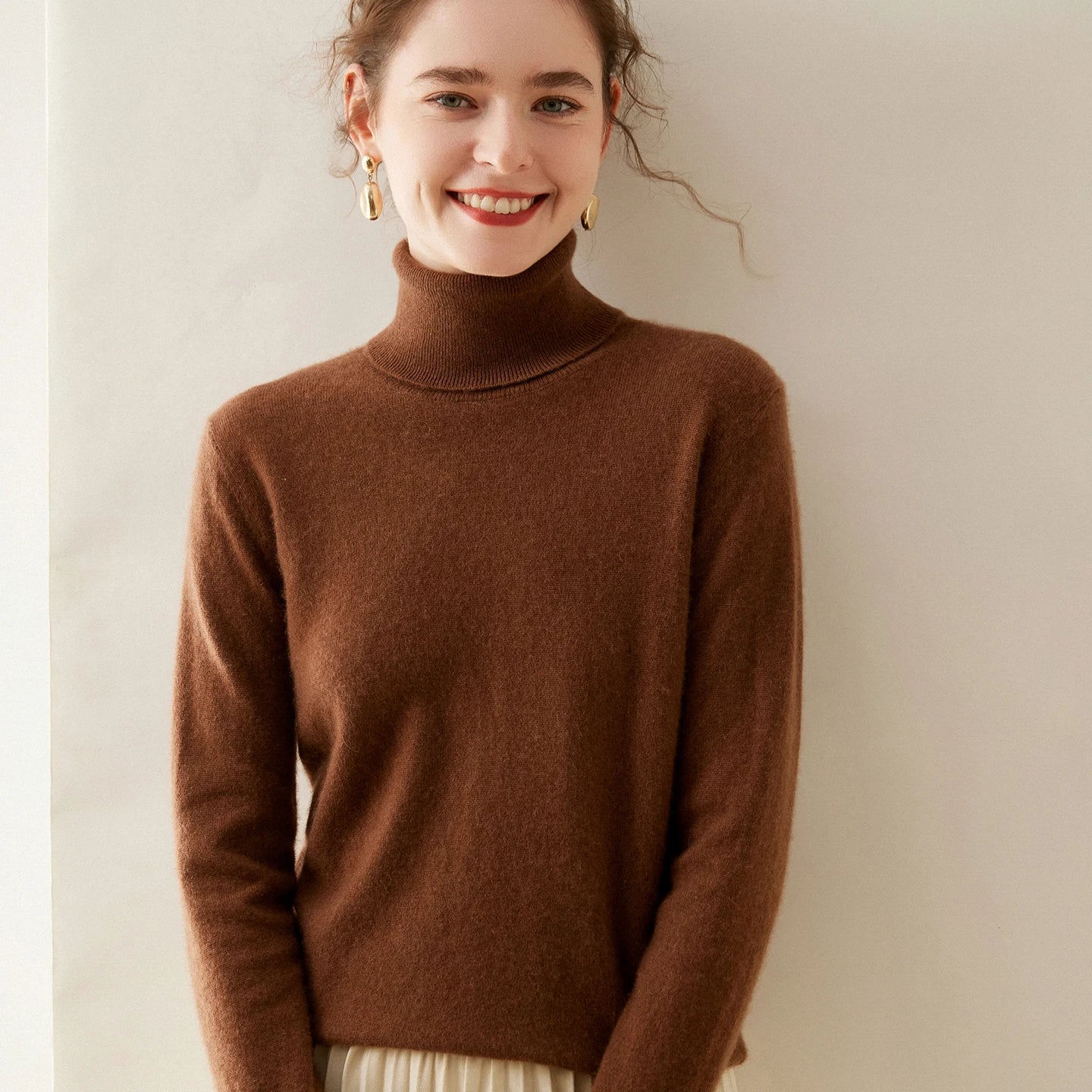 Women Sweaters 100% Pure Cashmere Pullovers Winter New Arrival Turtleneck Jumpers Woman Knitwear Girl Clothes Lady Top 20Colors