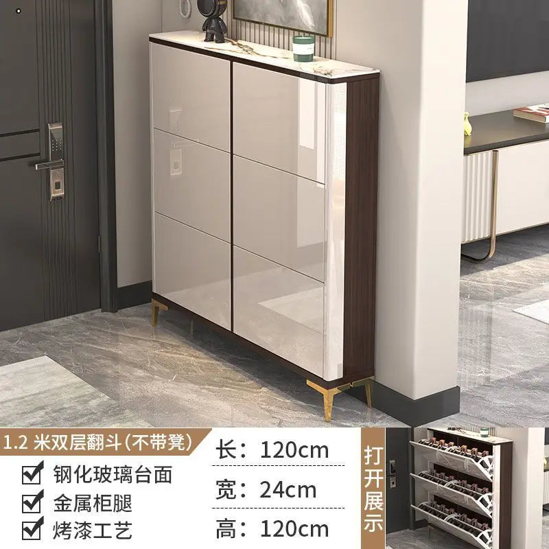 Luxury Ultra-thin Shoe Cabinet Organizer Storage Living Room Display Modern Shoe Shelf Slippers Muebles Shoemakers Furniture