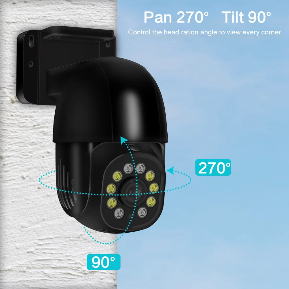 4K 8MP POE PTZ Security Camera Video Surveillance Two-Way Audio Street Color Night Vision 2MP/3MP/5MP ICSEE Xmeye IP Onvif NVR