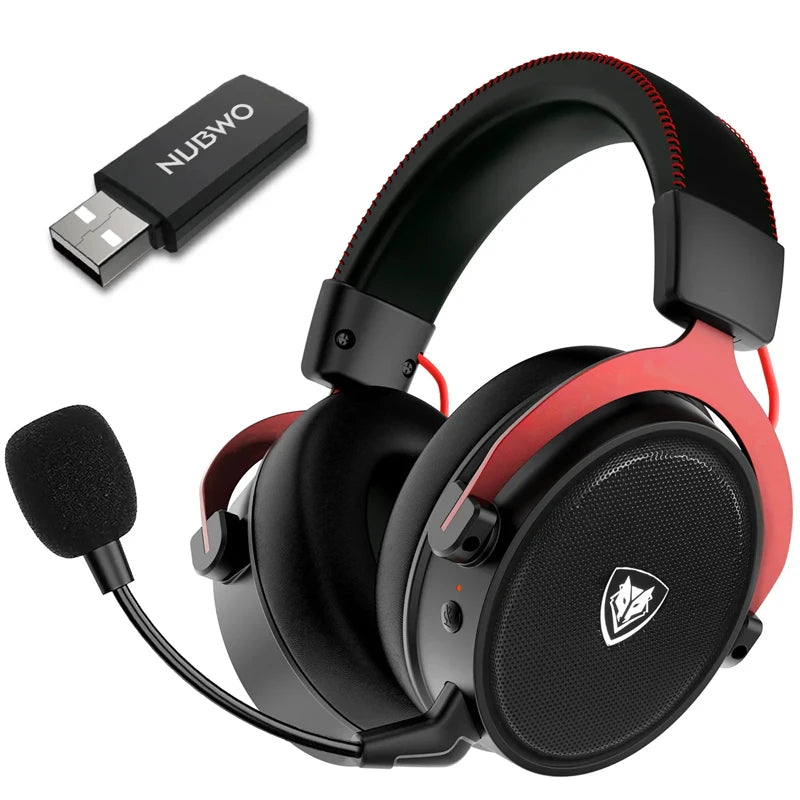 NUBWO G07 Wireless Headsets Gamer 2.4GHz Ultra-Low Latency HIFI Stereo Noise Cancelling MIC Gaming Headphones for PC, PS4, PS5
