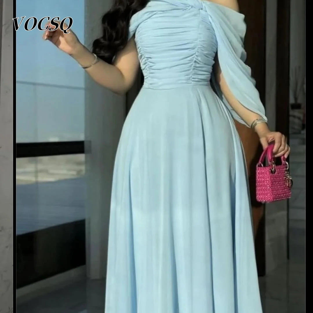 Prom Dresses for Women 2025 Chiffon Off Shoulder A Line Evening Dresses فساتين سهرة платье женское вечернее Customized