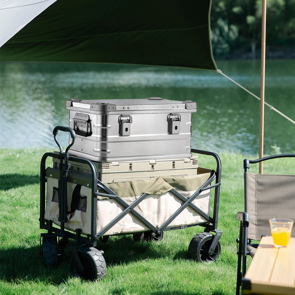 DOTWISE Outdoor Storage Box 30-80L Large Capacity Aluminum Alloy Box For Camping Picnics Travel Home Storage Organization