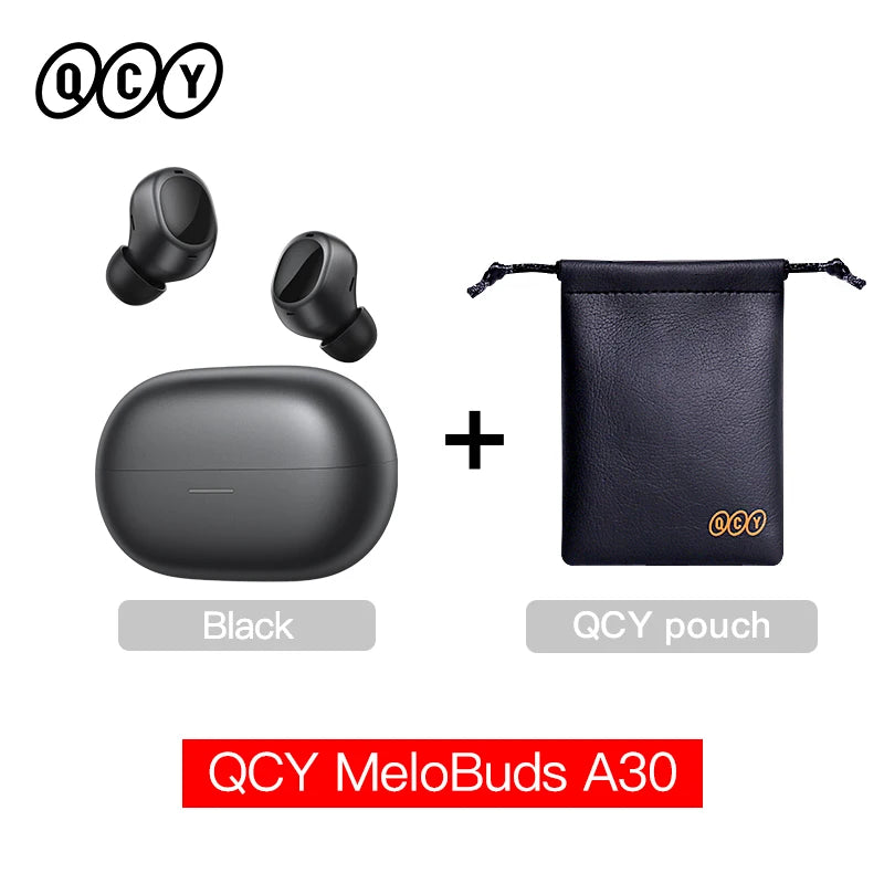 QCY MeloBuds A30 Wireless Earbuds 60dB Adaptive AI Scene ANC 8-Mic 3-Device Connect Bluetooth Earphones LDAC Hi-Res Headphones