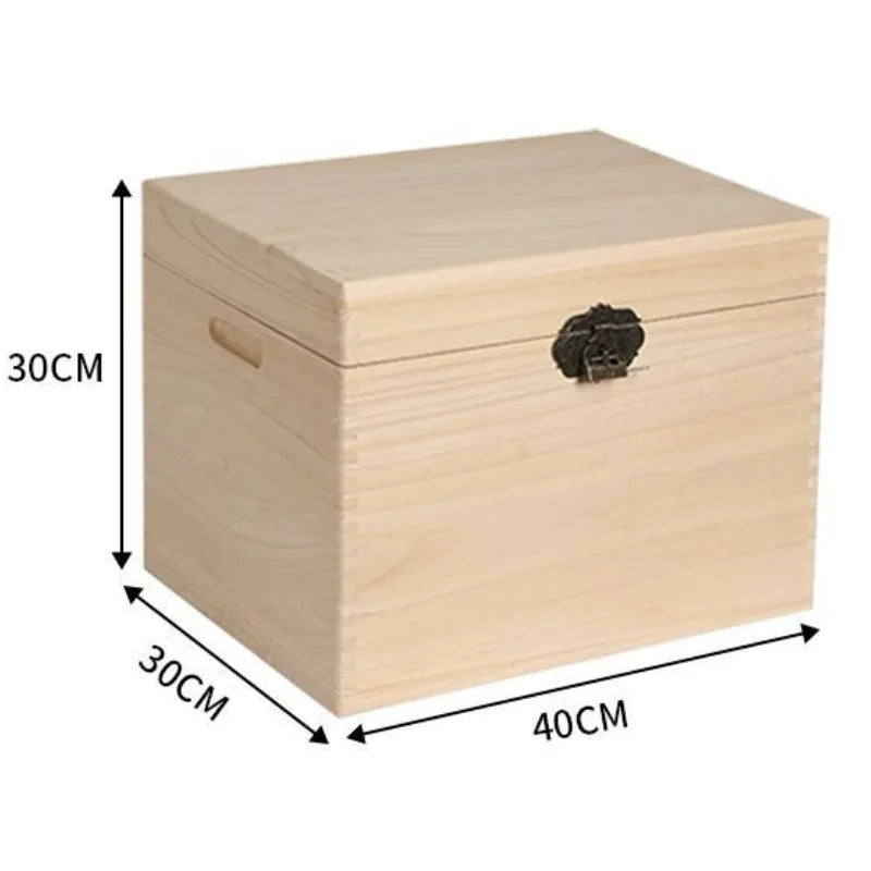 Wood Storage Box Wooden Accessory Storage Boxes Large Organizer Containers Modern Multifunctional Organization Bin with Lid