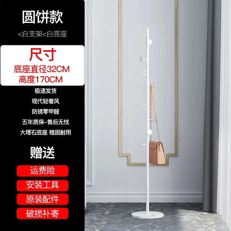 Marble Clothes Hanger Floor-Standing Bedroom Rack Simple Coat Stand Popular Clothes Organizer Luxury Garment Display