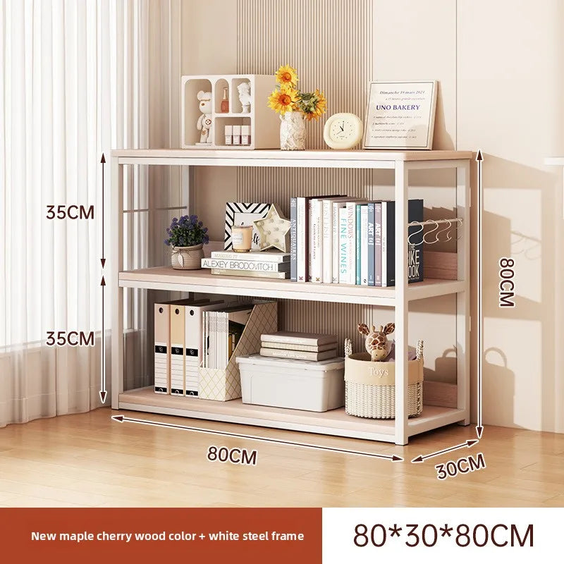 Bookshelf Floor-to-ceiling shelf Integrated wall-to-wall multi-layer storage rack Bedroom wall display cabinet Office shelf