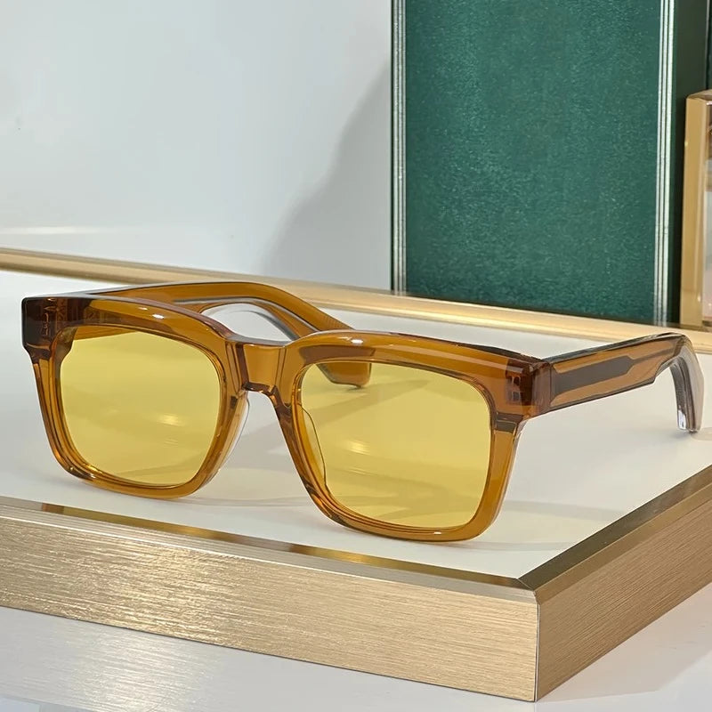 New TORINO Square Polarized Lenses Sunglasses Photochromic High Quality Thick Acetate Uv400 Men Designer Brand Eyeglasses