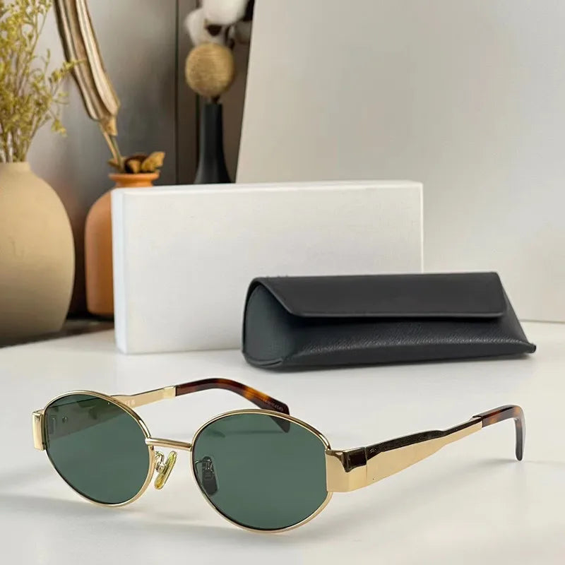 Hot Sale Women Round Sunglasses Brand Designer Metal Frame Shades Eyeware Girls Vintage Fashion Ladies Traveling Sun Glasses